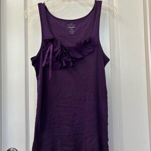 Old Navy Deep Purple Ruffle Tank Top